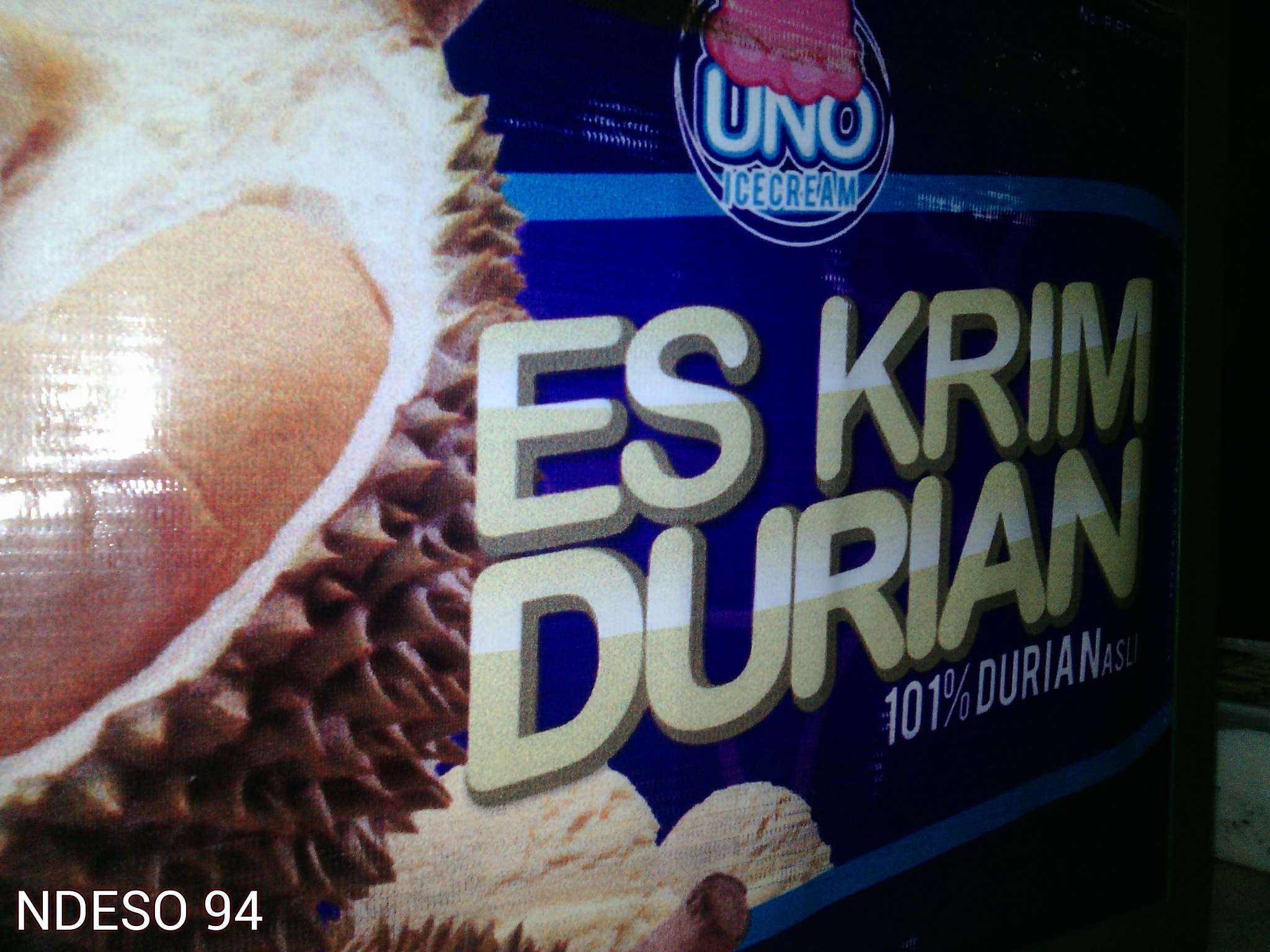 Uno Ice Cream Es Krim Dengan Sensasi Durian Asli Wajib Coba